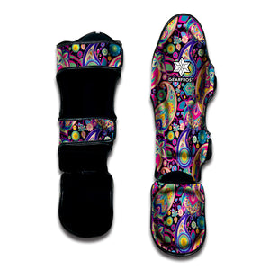 Bohemian Paisley Pattern Print Muay Thai Shin Guard