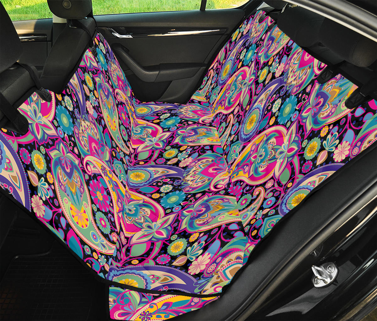 Bohemian Paisley Pattern Print Pet Car Back Seat Cover