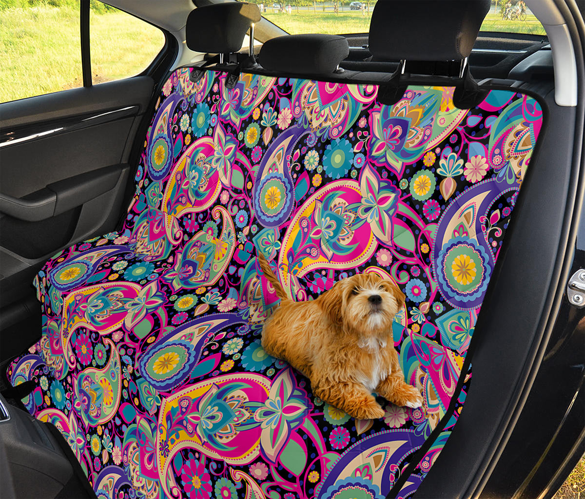 Bohemian Paisley Pattern Print Pet Car Back Seat Cover
