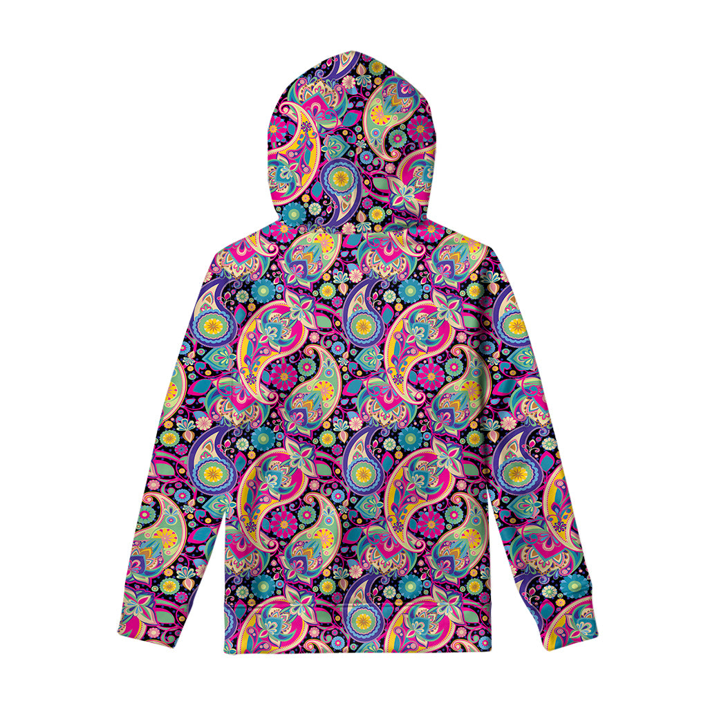 Bohemian Paisley Pattern Print Pullover Hoodie