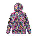 Bohemian Paisley Pattern Print Pullover Hoodie