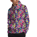 Bohemian Paisley Pattern Print Pullover Hoodie