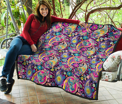 Bohemian Paisley Pattern Print Quilt