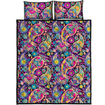 Bohemian Paisley Pattern Print Quilt Bed Set