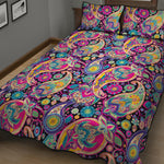 Bohemian Paisley Pattern Print Quilt Bed Set