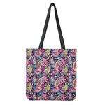 Bohemian Paisley Pattern Print Tote Bag