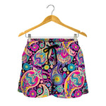 Bohemian Paisley Pattern Print Women's Shorts