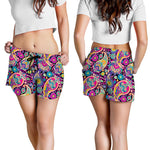 Bohemian Paisley Pattern Print Women's Shorts
