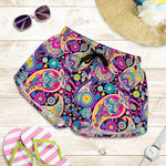 Bohemian Paisley Pattern Print Women's Shorts