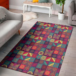 Bohemian Patchwork Pattern Print Area Rug