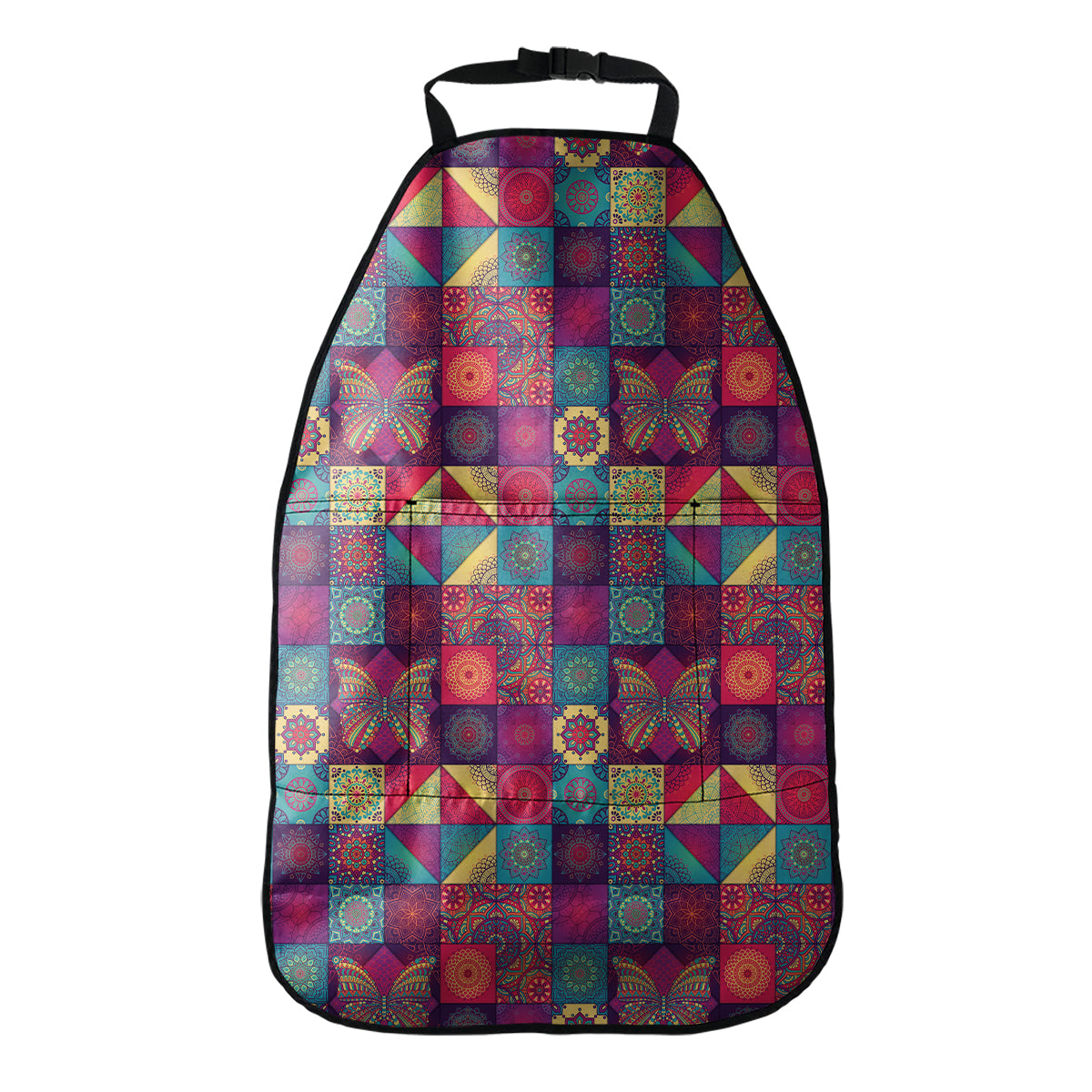 Bohemian Patchwork Pattern Print Car Seat Organizers
