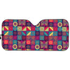 Bohemian Patchwork Pattern Print Car Sun Shade