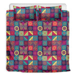 Bohemian Patchwork Pattern Print Duvet Cover Bedding Set
