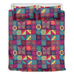 Bohemian Patchwork Pattern Print Duvet Cover Bedding Set