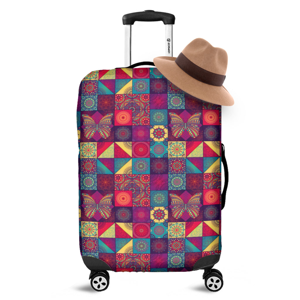 Bohemian Patchwork Pattern Print Luggage Cover