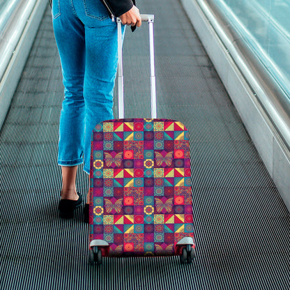 Bohemian Patchwork Pattern Print Luggage Cover