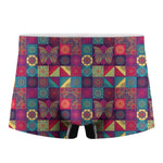 Bohemian Patchwork Pattern Print Men's Boxer Briefs