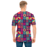 Bohemian Patchwork Pattern Print Men's T-Shirt