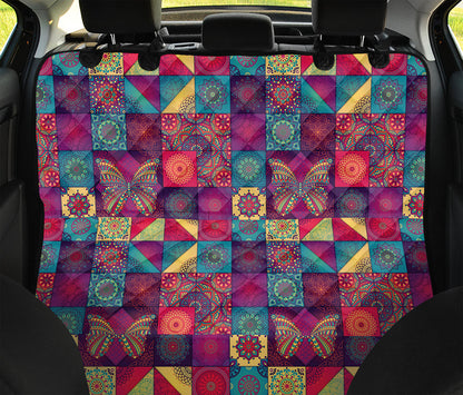 Bohemian Patchwork Pattern Print Pet Car Back Seat Cover