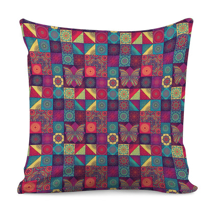 Bohemian Patchwork Pattern Print Pillow Cover