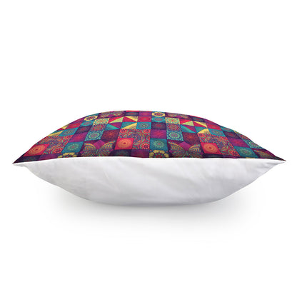 Bohemian Patchwork Pattern Print Pillow Cover