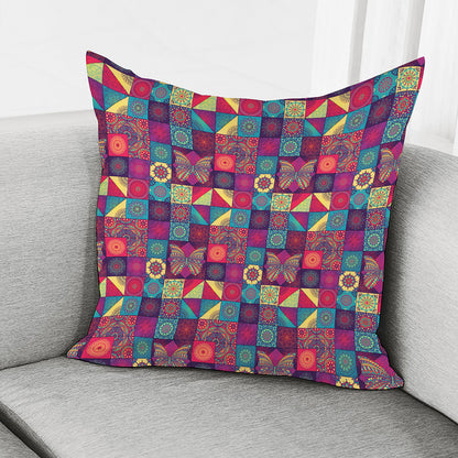 Bohemian Patchwork Pattern Print Pillow Cover