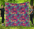 Bohemian Patchwork Pattern Print Quilt