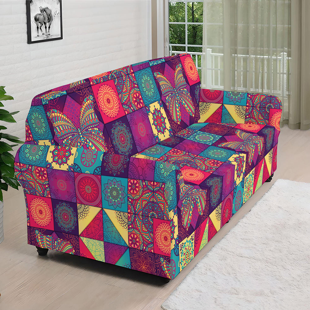 Bohemian Patchwork Pattern Print Sofa Cover