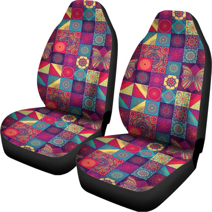 Bohemian Patchwork Pattern Print Universal Fit Car Seat Covers