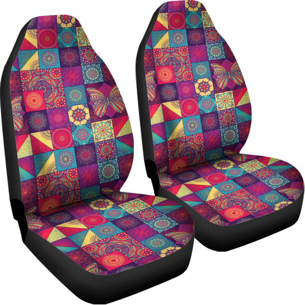 Bohemian Patchwork Pattern Print Universal Fit Car Seat Covers