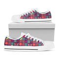 Bohemian Patchwork Pattern Print White Low Top Sneakers