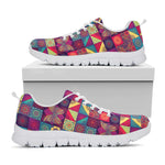 Bohemian Patchwork Pattern Print White Sneakers