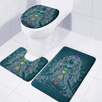 Bohemian Seven Chakras Print 3 Piece Bath Mat Set