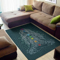 Bohemian Seven Chakras Print Floor Mat