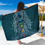 Bohemian Seven Chakras Print Beach Sarong Wrap