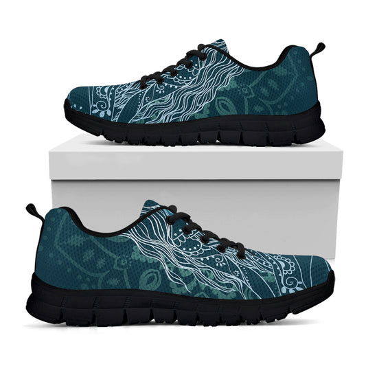 Bohemian Seven Chakras Print Black Sneakers
