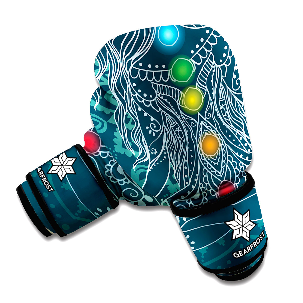 Bohemian Seven Chakras Print Boxing Gloves