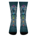 Bohemian Seven Chakras Print Crew Socks
