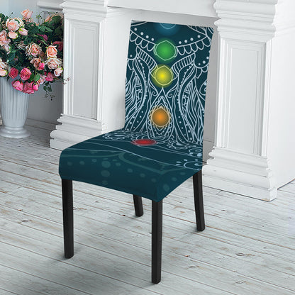 Bohemian Seven Chakras Print Dining Chair Slipcover