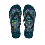 Bohemian Seven Chakras Print Flip Flops