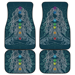 Bohemian Seven Chakras Print Front and Back Car Floor Mats