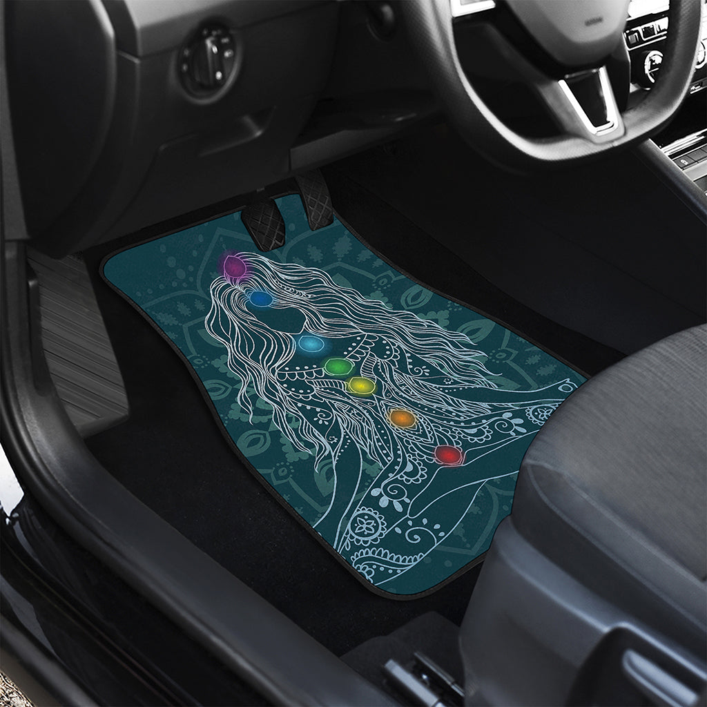 Bohemian Seven Chakras Print Front and Back Car Floor Mats