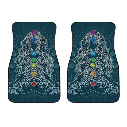 Bohemian Seven Chakras Print Front Car Floor Mats