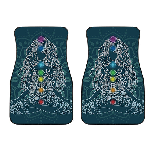 Bohemian Seven Chakras Print Front Car Floor Mats