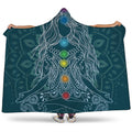 Bohemian Seven Chakras Print Hooded Blanket
