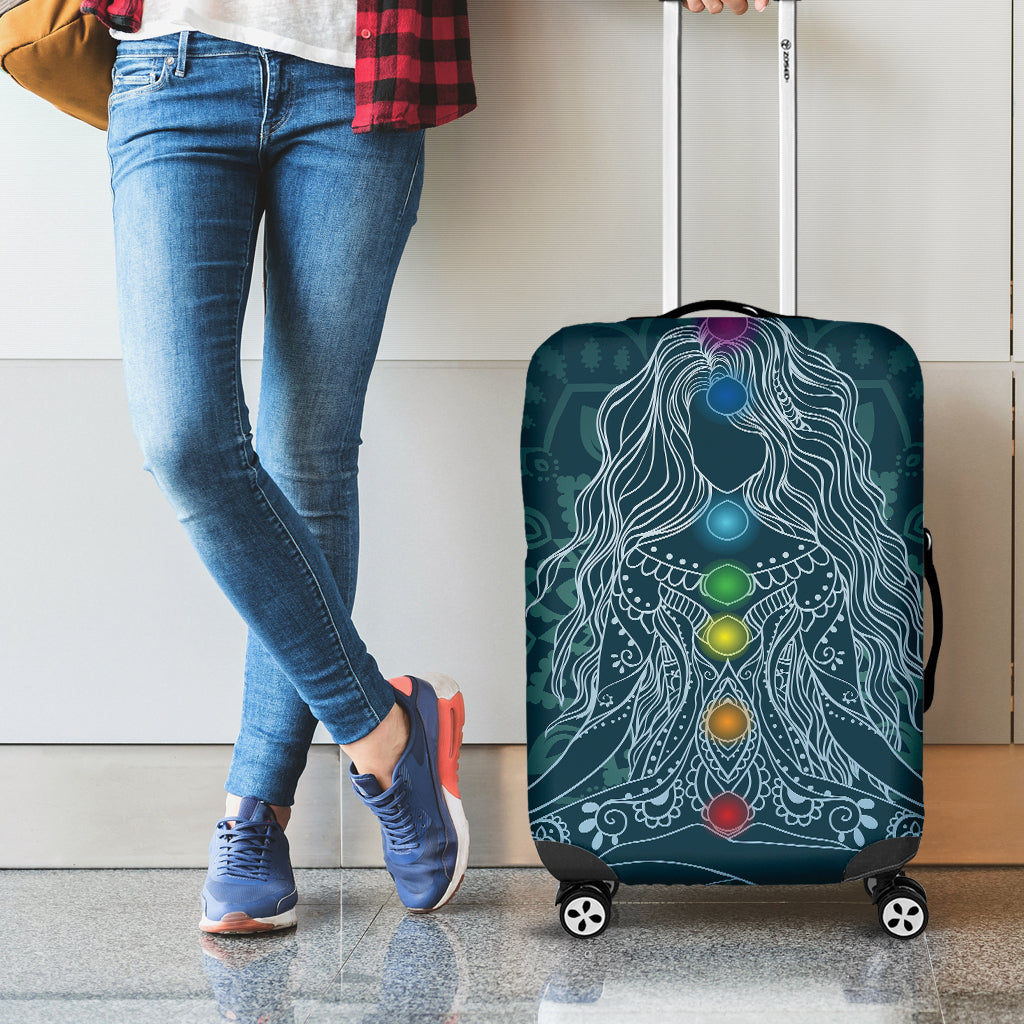Bohemian Seven Chakras Print Luggage Cover