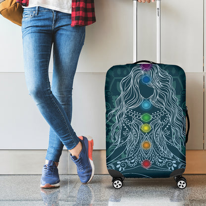 Bohemian Seven Chakras Print Luggage Cover