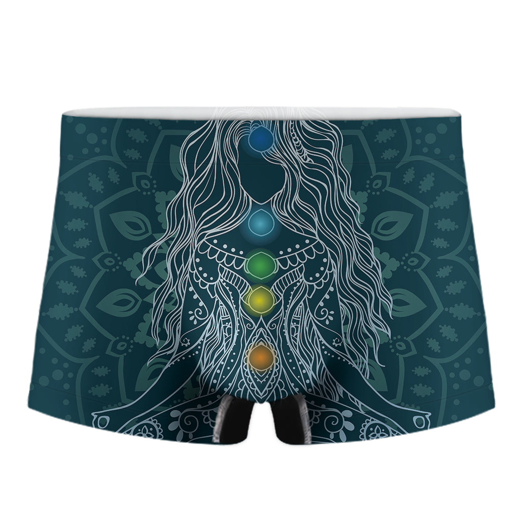 Bohemian Seven Chakras Print Men's Boxer Briefs