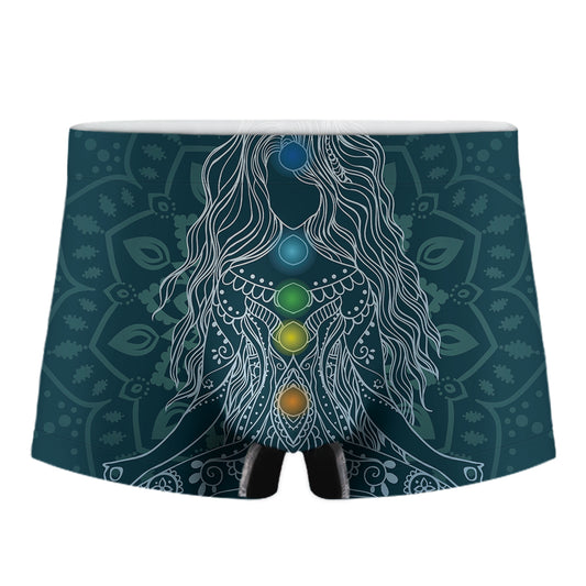 Bohemian Seven Chakras Print Men's Boxer Briefs