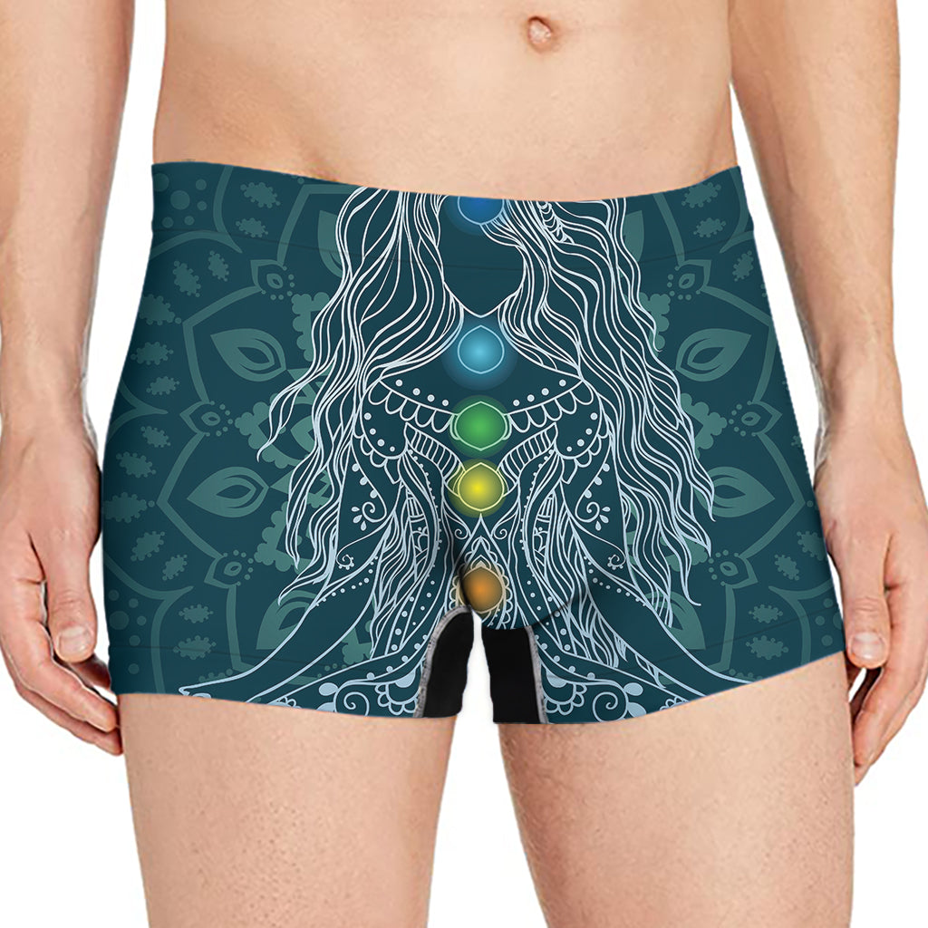 Bohemian Seven Chakras Print Men's Boxer Briefs